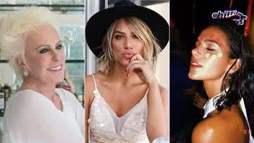 As famosas Ana Maria Braga, Giovanna Ewbank e Bruna Marquezine; todas têm superstições para o ano novo - Foto: Reprodução/Instagram