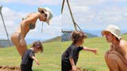 Giovanna Ewbank explodiu o fofurômetro ao surgir brincando na lama com o filho caçula - Foto: Reprodução / Instagram