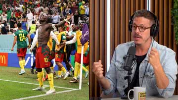Após afirmar em podcast que Brasil não perderia no jogo contra Camarões, Fabio Porchat ‘zica’ Seleção, que perde partida - Foto: Reprodução / YouTube / Getty Images