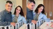 Juliano Cazarré posta foto com a mulher e a caçula no hospital - Reprodução/Instagram