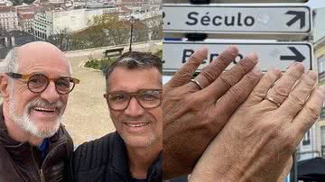 Marcos Caruso e Marcos Paiva em Portugal - Reprodução/Instagram