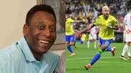 Rei Pelé manda mensagem após Neymar se igualar a ele em número de gols na Seleção Brasileira - Foto: Getty Images / Instagram