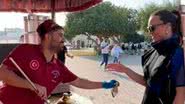 Rafa Kalimann cai na pegadinha do sorvete no Catar - Foto: Reprodução/Instagram