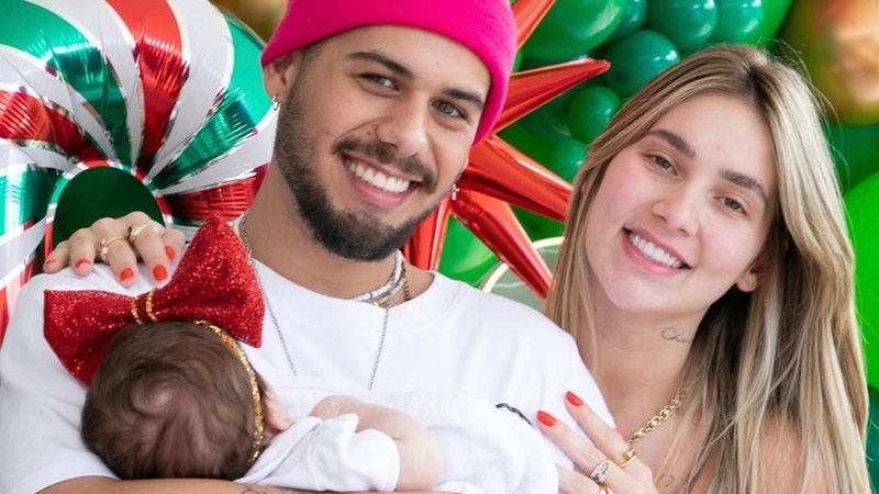 Virginia e Zé Felipe comemoraram os dois meses da filha caçula Maria Flor - Reprodução: Instagram