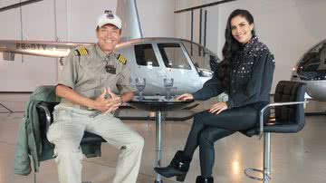 Daniela Albuquerque entrevistou o Comandante Hamilton - Crédito: Divulgação/RedeTV!