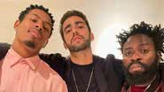 Pedro Scooby, Paulo André e Douglas Silva se reencontraram nos estúdios da Rede Globo - Reprodução: Instagram