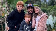 Pedro Scooby volta para a casa e se reencontra com os três filhos, Dom, Liz e Bem - Foto/Instagram