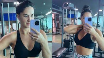 Graciele Lacerda faz selfie na academia e chama a atenção com boa forma - Reprodução/Instagram