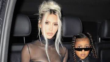 Kim Kardashian contou história para sua filha North enquanto as duas estavam na Semana de Moda de Paris - Reprodução: Instagram