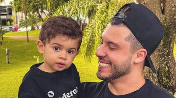 O cantor Murilo Huff exibiu um momento de diversão e estilo com o filho, Léo - Foto: Reprodução/Instagram