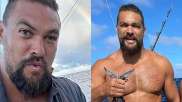 Ator Jason Momoa, conhecido por viver o herói Aquaman, surpreende internautas ao pescar com roupa reveladora - Foto: Reprodução / Instagram