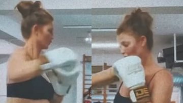 Cintia Dicker exibe barrigão durante treino de luta - Reprodução/Instagram