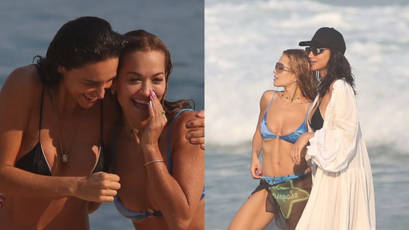 Débora Nascimento curte dia de praia com a cantora Rita Ora no Rio - Agnews