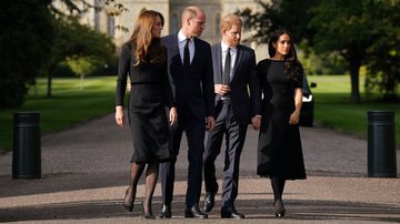 Harry auxiliou Meghan para não quebrar protocolo em reencontro de paz com William e Kate após a morte da rainha Elizabeth II - Foto/Getty Images