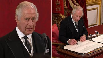 Rei Charles III na cerimônia de proclamação no Conselho de Ascensão - Foto: Reprodução / The Royal Family