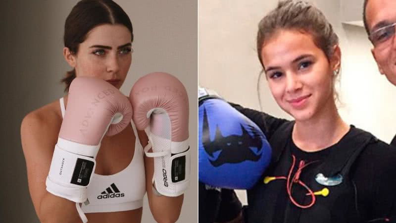 Montagem de fotos de Jade Picon e Bruna Marquezine treinando boxe - Foto: Reprodução/Instagram