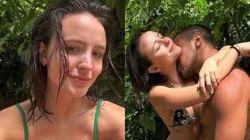 Larissa Manoela curte cachoeira com o noivo, André Luiz Frambach - Reprodução/Instagram