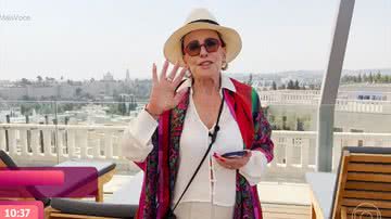 Ana Maria Braga em Jerusalém durante suas férias do Mais Você - Foto: Reprodução / Globo