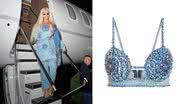 Montagem de fotos de Beyoncé e seu look escolhido para desembarcar no Brasil - Foto: Reprodução/Instagram @patbo
