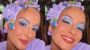 Claudia Leitte surgiu com look florido para o  último dia do seu bloco de Carnaval - Reprodução: Instagram