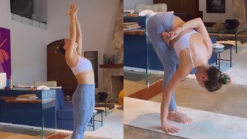 Isis Valverde surpreendeu com sua flexibilidade ao surgir fazendo yoga - Reprodução: Instagram