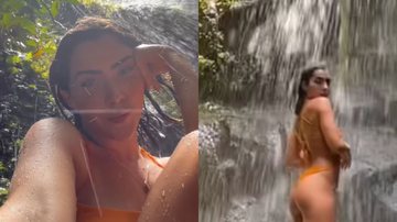 Jade Picon aproveitou a manhã em cachoeira no Rio de Janeiro - Reprodução: Instagram