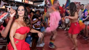 Descalça, Viviane Araujo arrasa e mostra samba no pé em ensaio do Salgueiro - Anderson Borde/Ag News|Reprodução/Instagram