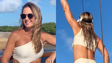 De maiô, Ticiane Pinheiro encanta em passeio de barco - Reprodução/Instagram