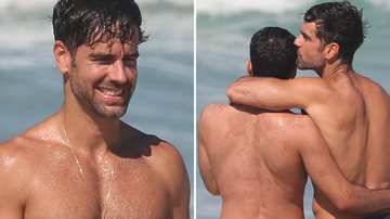 Marcos Pitombo troca carinhos com o namorado em primeira aparição pública - AgNews