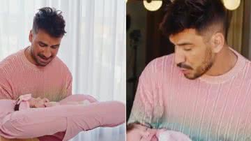 Julio Rocha apresenta a filha recém-nascida,Sarah - Foto: Reprodução / Instagram