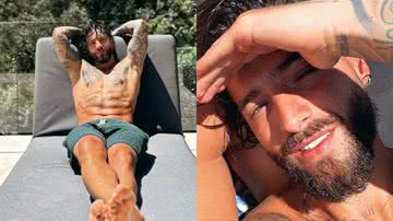 Cantor de reggaeton Maluma aparece em clima quente com namorada em tarde na piscina - Foto: Reprodução / Instagram