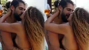 Sheron Menezzes surge aos beijos com o marido - Reprodução/Instagram