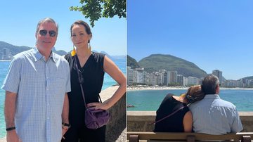 Montagem de fotos da jornalista Maria Beltrão e seu marido - Foto: Reprodução/Instagram @beltraomaria