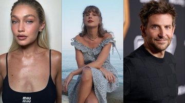Gigi Hadid e Bradley Cooper e Taylor Swift - Foto: Reprodução / Instagram / Getty Images