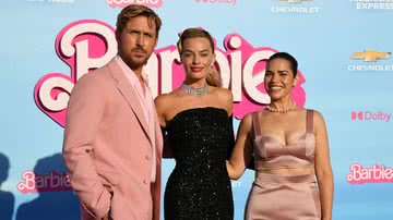 Ryan Gosling, Margot Robbie e America Ferrera - Foto: Reprodução/ Getty Images