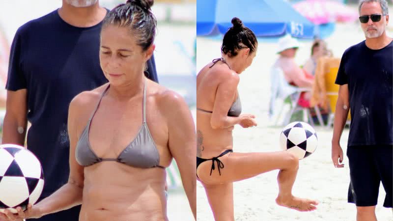 Andréa Beltrão curte dia de praia com o marido - Fotos: Dan Delmiro / Agnews