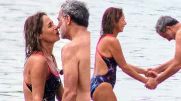 Marido de Andréa Beltrão faz rara aparição com a atriz em praia - Fotos: Dan Delmiro / Agnews