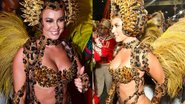 Paolla Oliveira surge deslumbrante como onça em desfile de Carnaval - Foto: Julio Cesar/ Leo Franco/AgNews