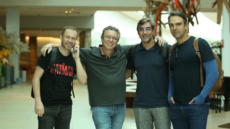 Tiago Leifert, Boninho, Rodrigo Dourado e Tadeu Schmidt - Fotos: Edson Douglas / AgNews