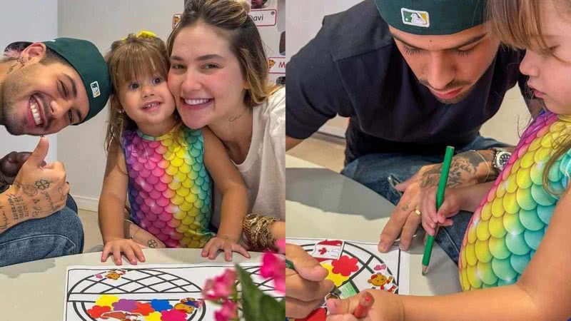 Virginia e Zé Felipe fazem atividade na escola de Maria Alice - Reprodução/Instagram