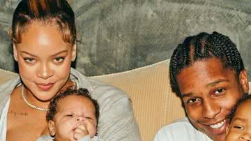 Rihanna e A$AP Rocky com os filhos - Reprodução/Instagram