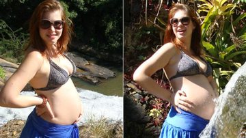 Carolinie Figueiredo mostra a barriguinha de grávida - Arquivo Pessoal