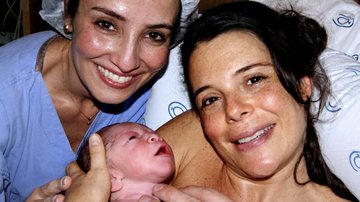 Mylla Christie, Dra Flavia Kronfly e o pequeno Arthur - Divulgação / BabyBoom