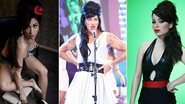 Giselle Itié, Rodrigo Faro e Sandy já imitaram Amy Winehouse - Hanna Jatobá/ Edu Moraes / Divulgação