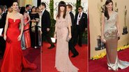 Sandra Bullock no Oscar 2011, no Globo de Ouro 2011 e no Oscar 2010 - Getty Images