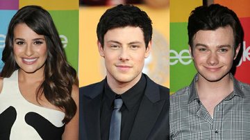 Lea Michele, Cory Monteith e Chris Colfer - Getty Images