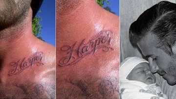 Beckham mostra a tatuagem que fez para a filha - Reprodução/Facebook