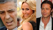 George Clooney, Stacy Keibler e Brad Pitt - Getty Images