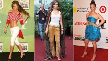 Confira looks da cantora e atriz mexicana Thalía, que completa 40 anos nesta sexta-feira, 26 - Getty Images