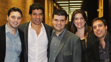 Vinícius Dacol, Rafael Gomes e Rodrigo Selistre recebem Raí e Gabriela Damo e lançam portal engajado, em SP.